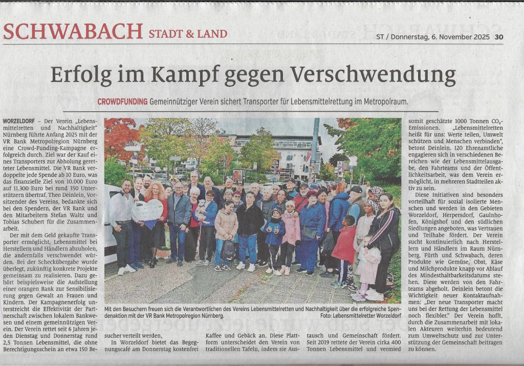 Gemeinschaftliche Aktion gegen Lebensmittelverschwendung.